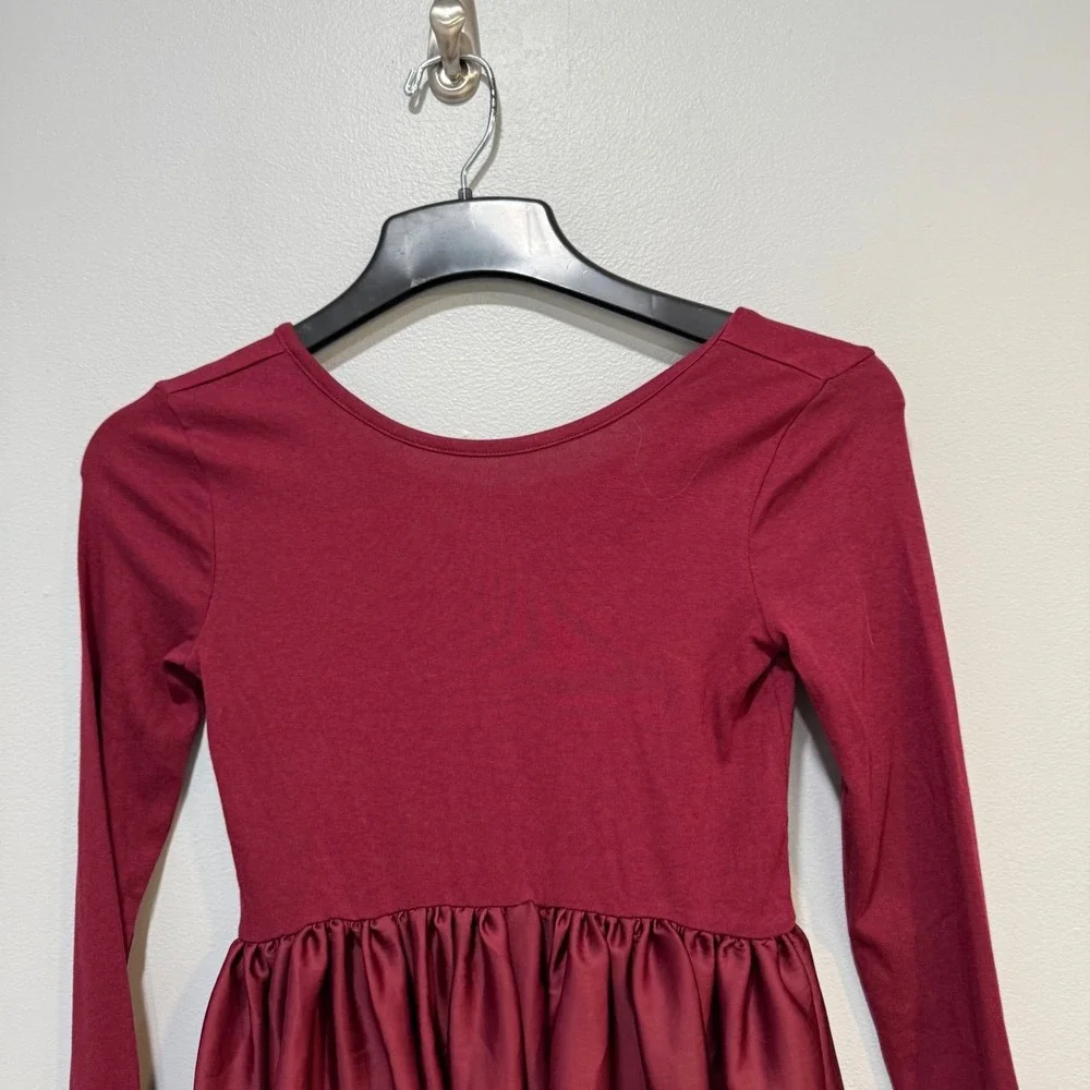 GAP Kids Girls Burgundy Long Sleeve Skater Dress Size‎ XL 12 new Christmas